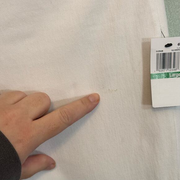 Lysse Bootcut Jeans Womens Large White Knit Denim High Rise Cropped Pull On NWT - Picture 10 of 11